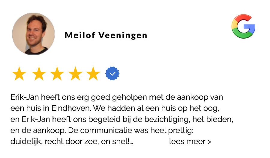 Google-review over makelaar in Helmond